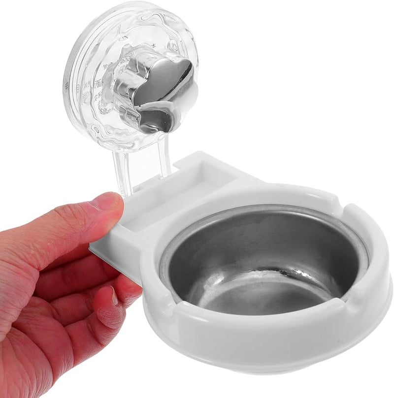 Stainless Steel No Drill Wall Mounted Ashtray Windproof Capacity Balcony Bathroom - Image 4